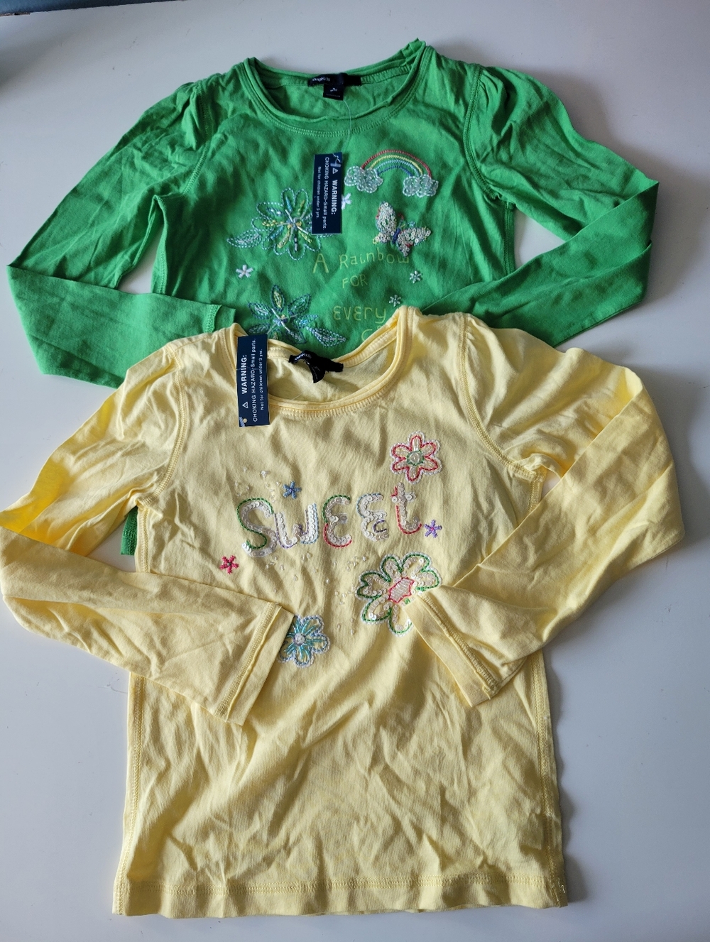 Gap Kids Bundle Of 2 Children's Long-Sleeve Tee S (6-7) New